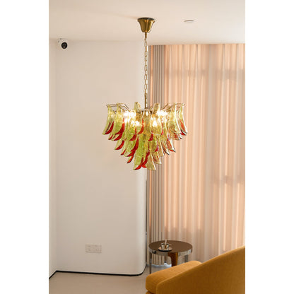 Emerald Flame Murano Glass Chandelier
