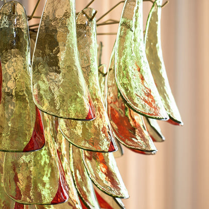 Emerald Flame Murano Glass Chandelier
