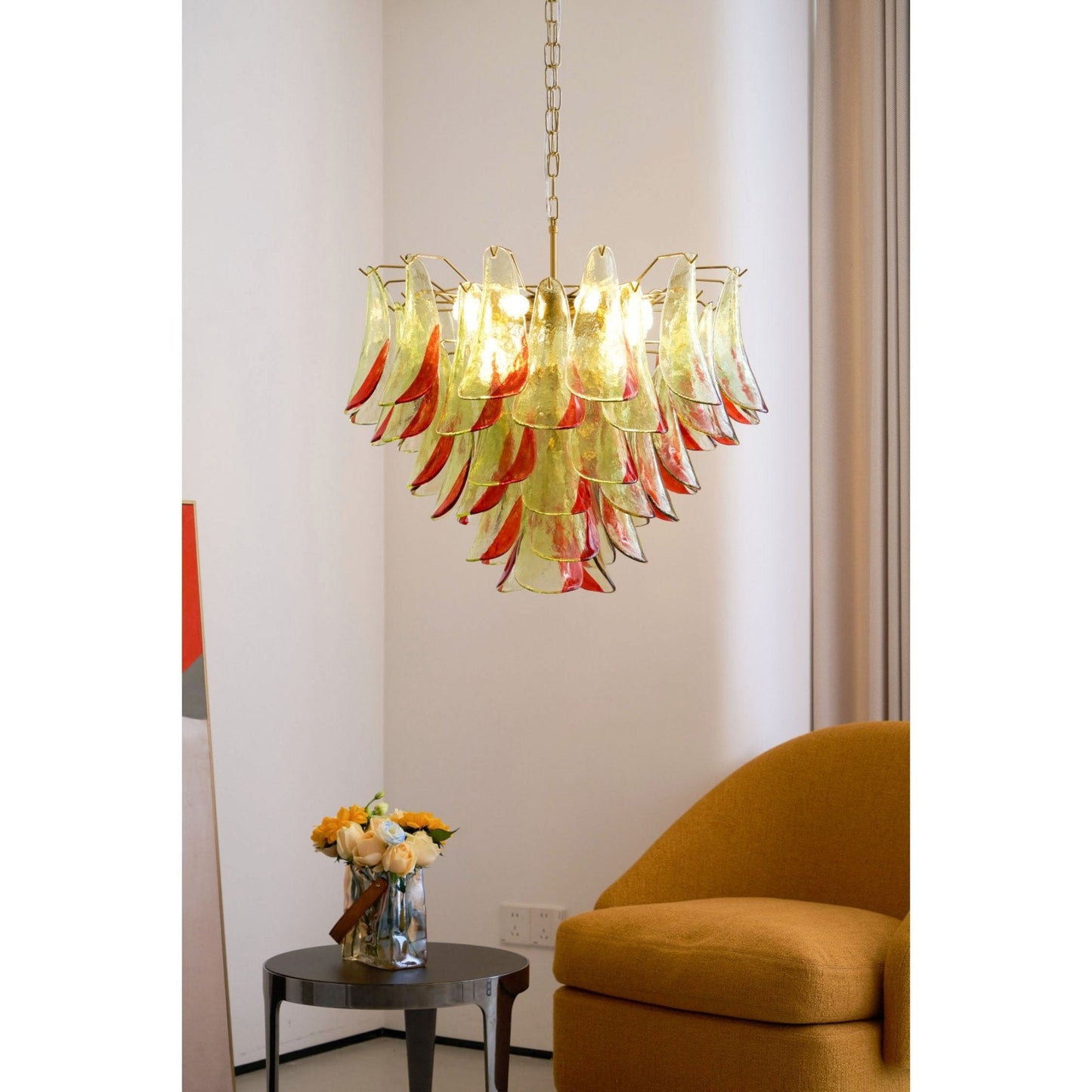 Emerald Flame Murano Glass Chandelier
