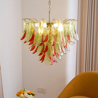 Emerald Flame Murano Glass Chandelier