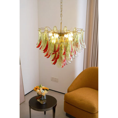 Emerald Flame Murano Glass Chandelier