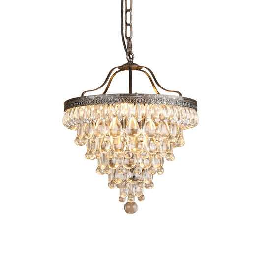 Crystal Inverted Pyramid Chandelier