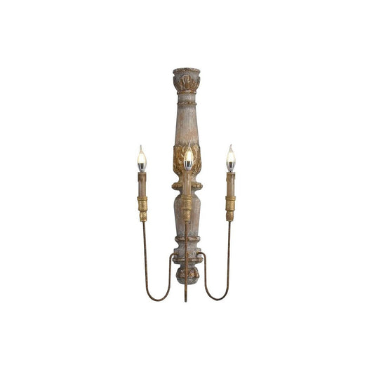 Medway Wood Candle Wall Lamp