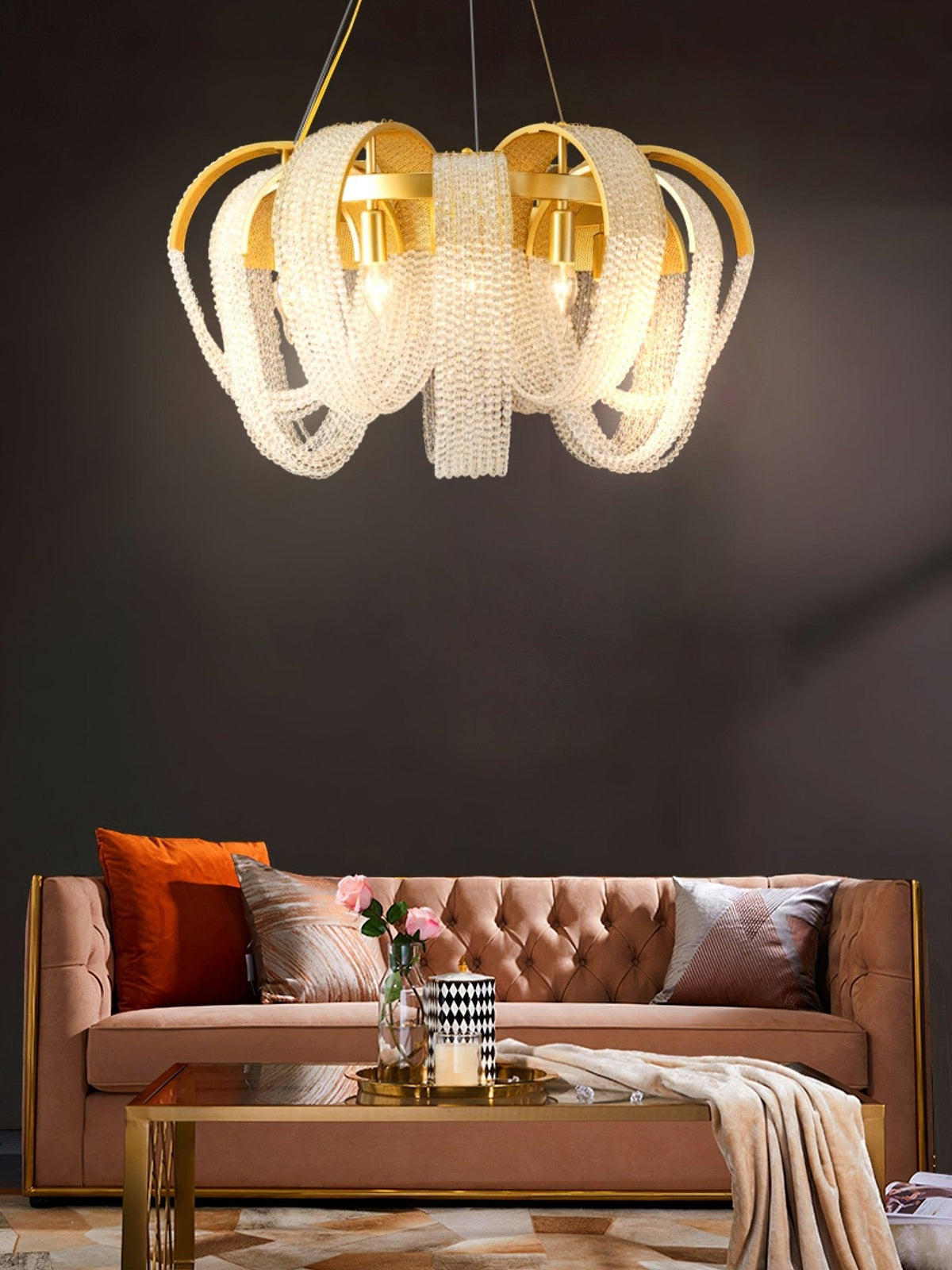 Mesh Crystal Chandelier