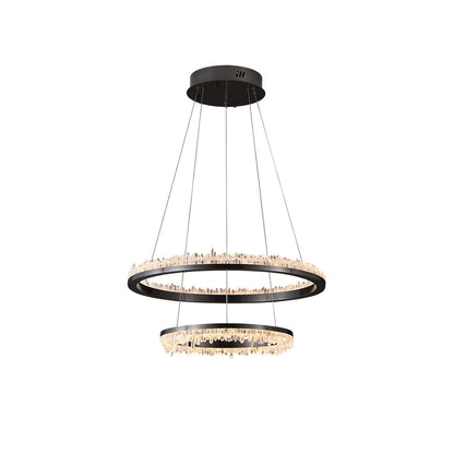 Minimalistic Crystal Quartz LED Chandelier