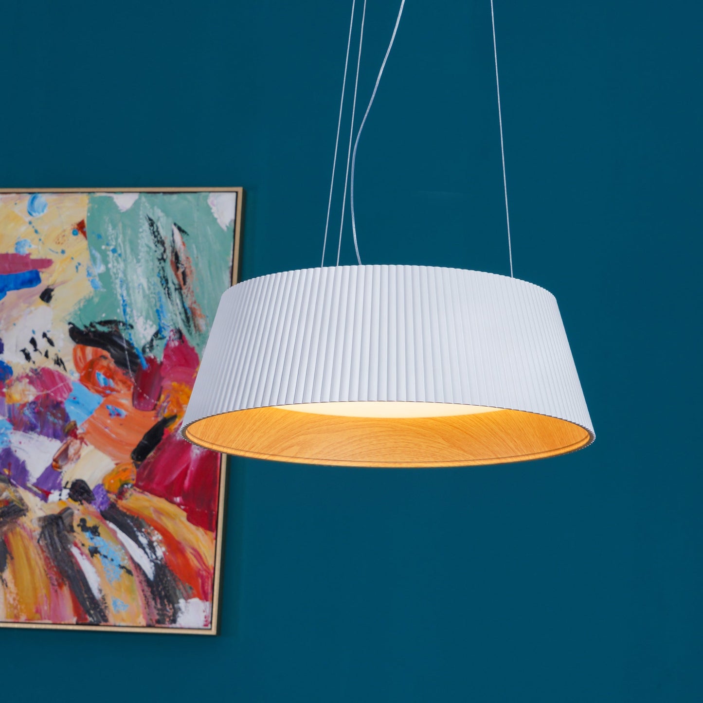 Modern Ribbed Pendant Light