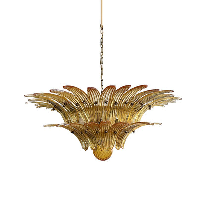 Murano Palmette Amber Chandelier