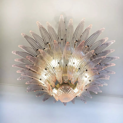 Murano Palmette Pink Chandelier