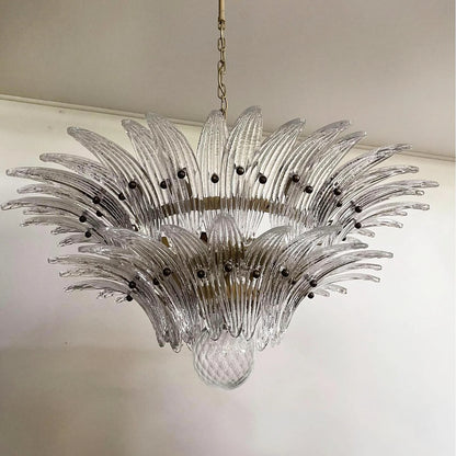 Murano Palmette Transparent Chandelier