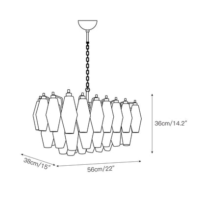 Murano Poliedri Chandelier