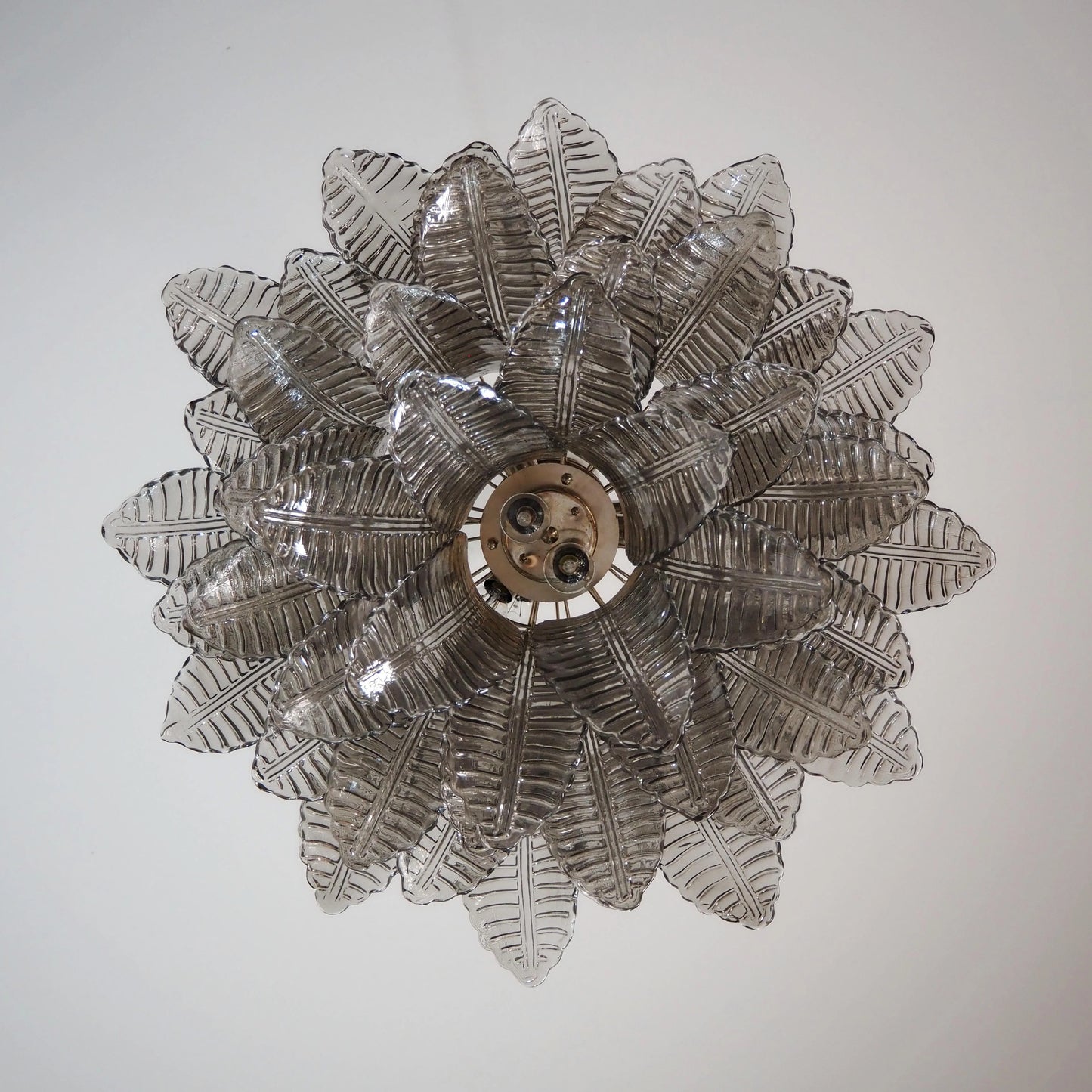 Murano Smoked Ferns Glass Chandelier