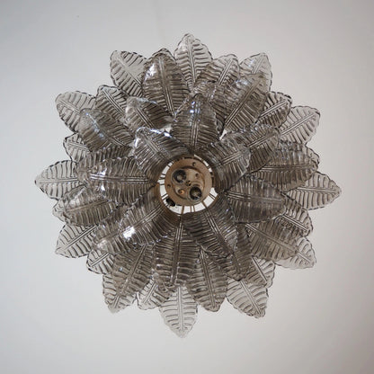 Murano Smoked Ferns Glass Chandelier