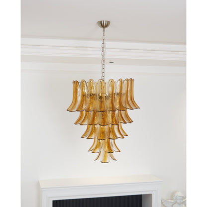Murano Amber Lily Chandelier