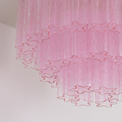 Murano Pink Glass Ceiling Light