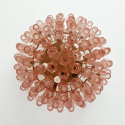 Murano Rhombus Pink Glass Ceiling Lamp