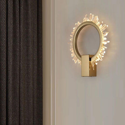 Natural Crystal Wall Lamp