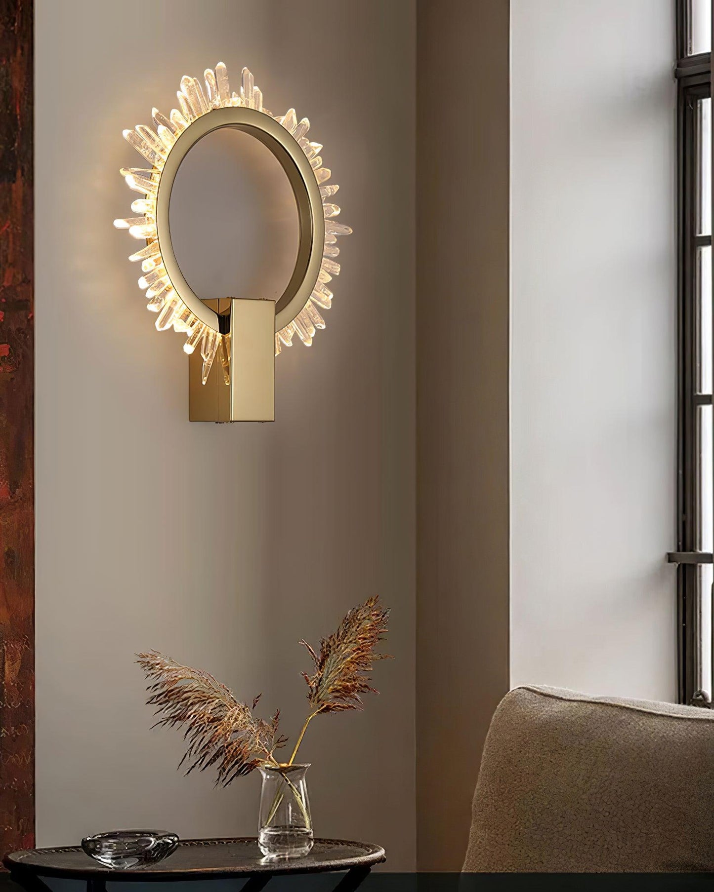 Natural Crystal Wall Lamp