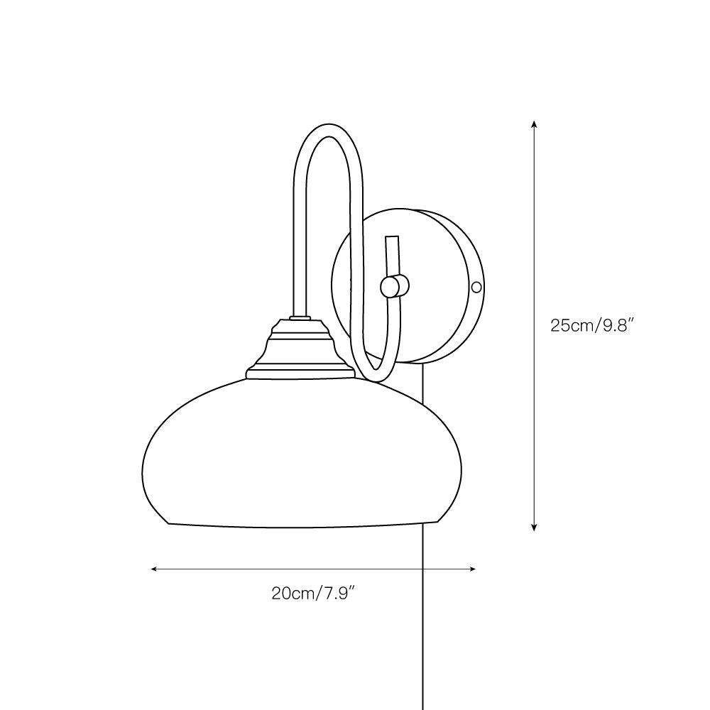 Nova Glass Plug-in Wall Lamp