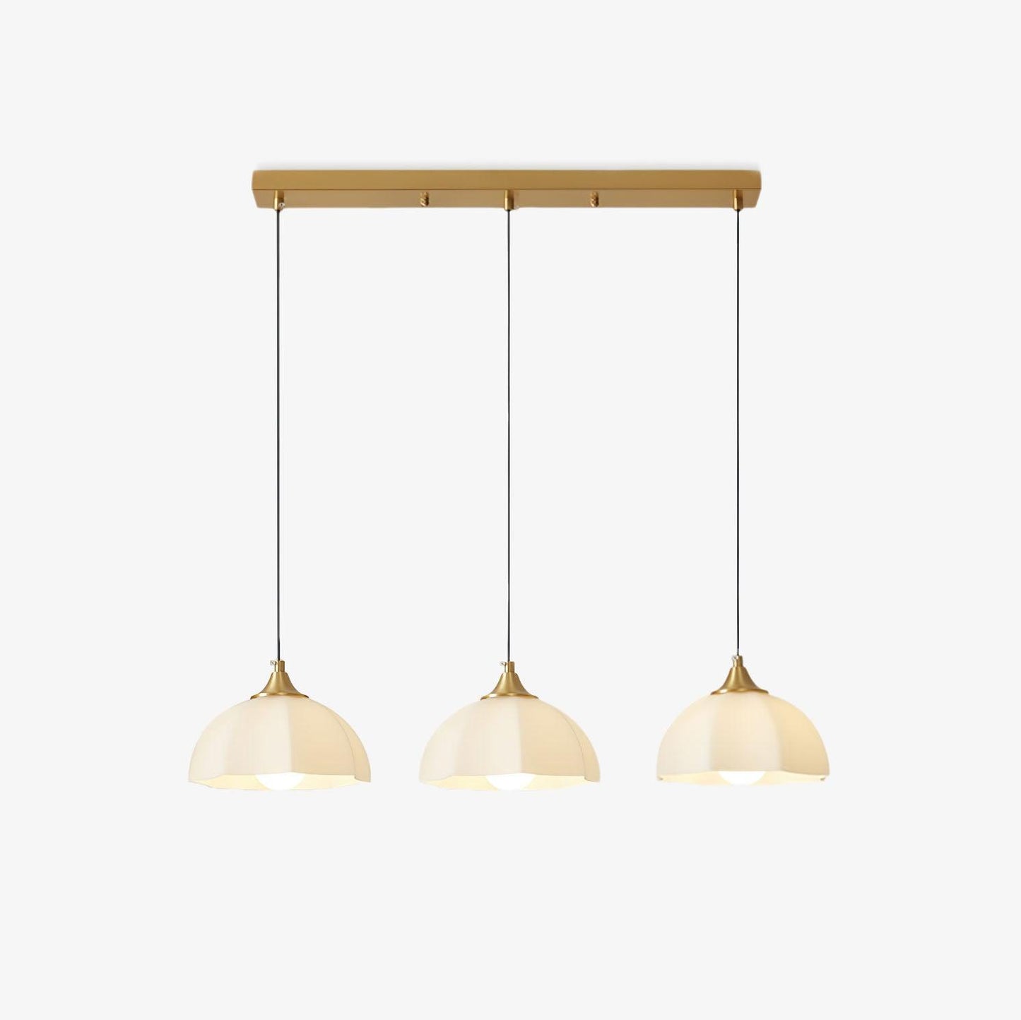 Octagonal Glass Bowl Chandelier