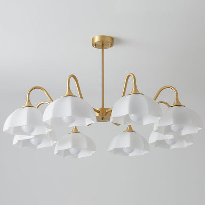 Octagonal Glass Bowl Chandelier