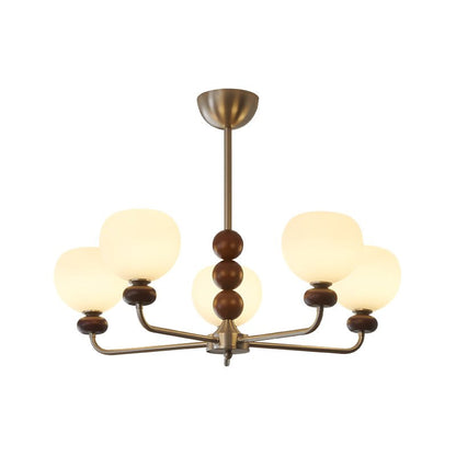 Orb Walnut Chandelier