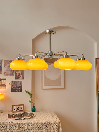 Oval Persimmon Chandelier