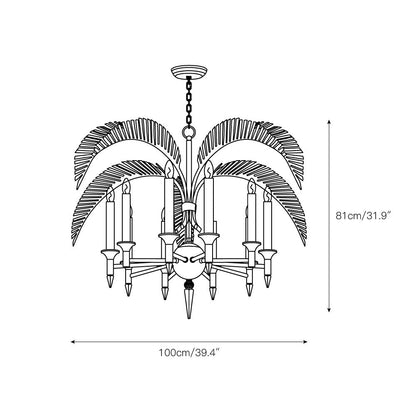 Palm Frond Chandelier