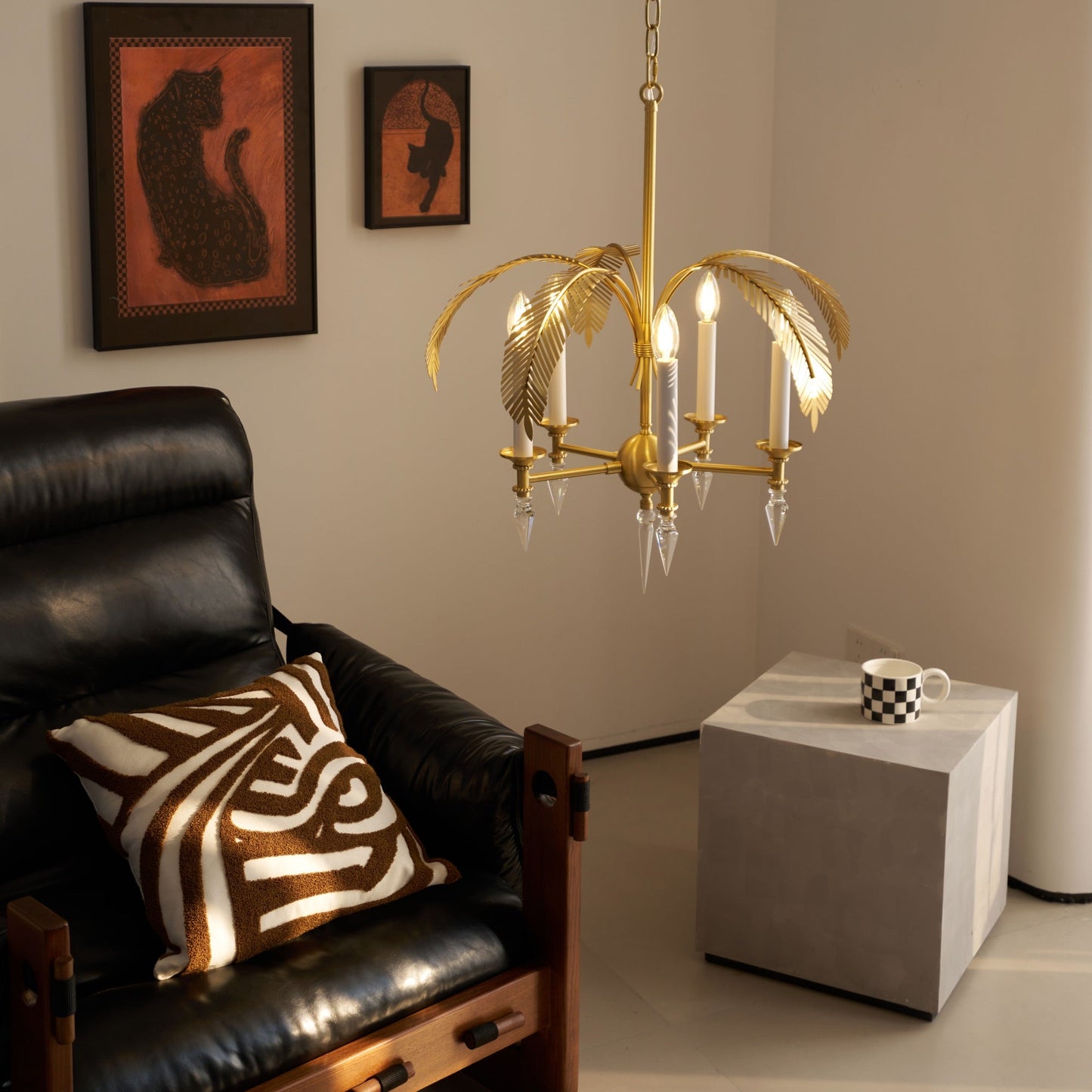 Palm Frond Chandelier