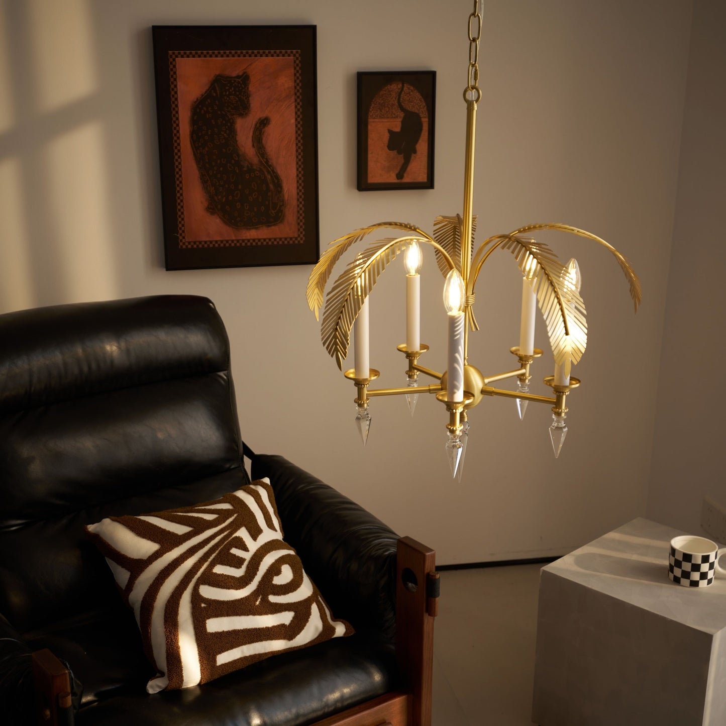 Palm Frond Chandelier