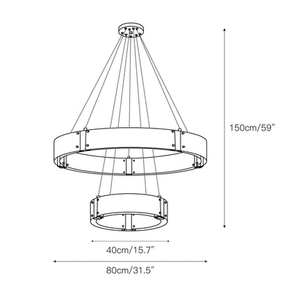 Parallel Ring Chandelier