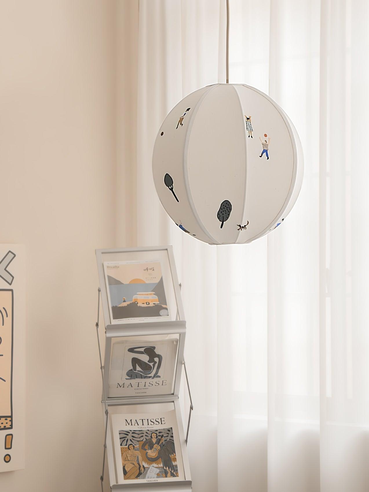 Park Embroidered Textile Pendant Lamp