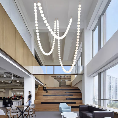 Pearl Glass Necklace Balls Chandelier