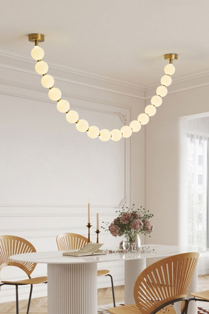 Pearl Glass Necklace Balls Chandelier