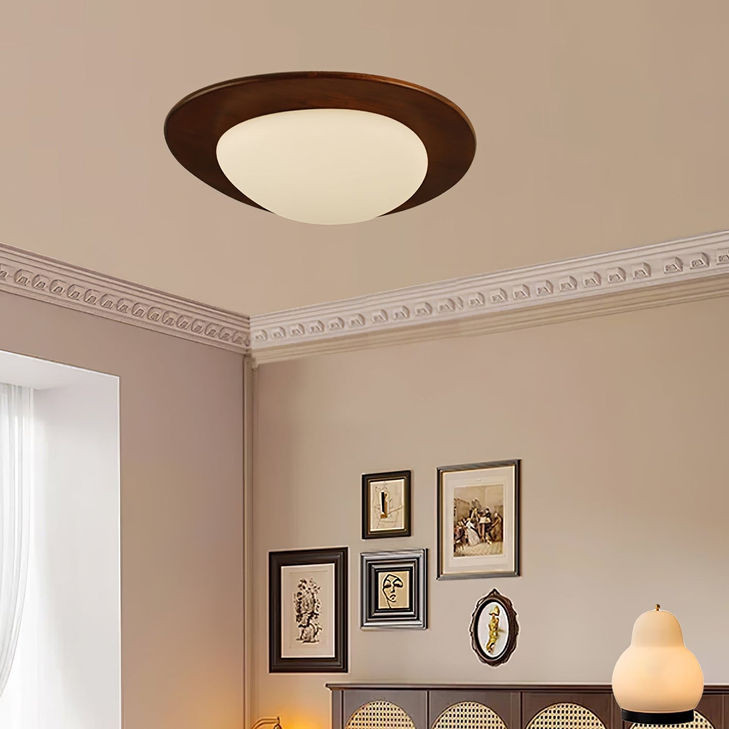 Pebble Wooden Ceiling Light