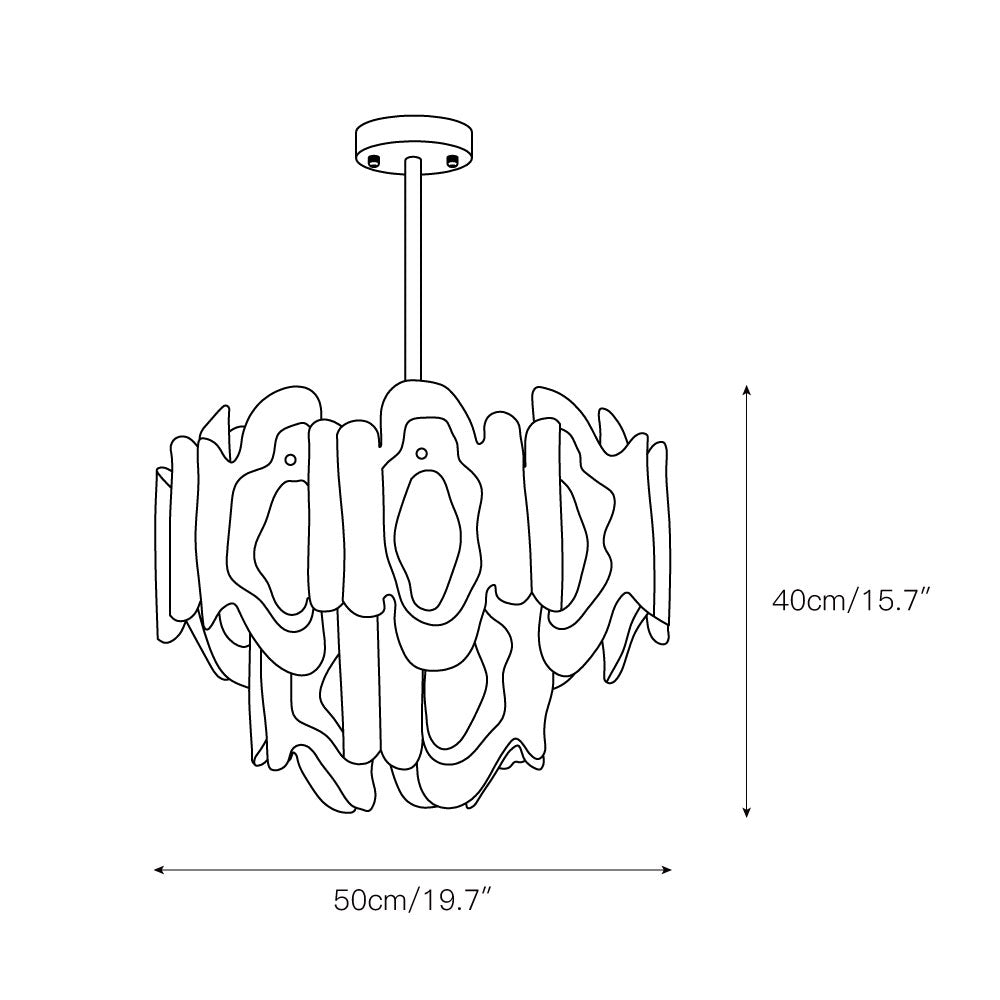 Poliedro Murano Glass Chandelier
