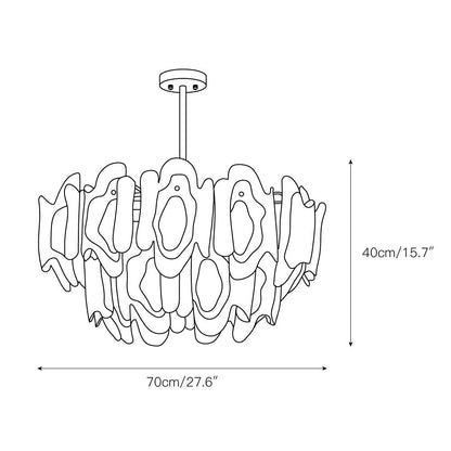 Poliedro Murano Glass Chandelier