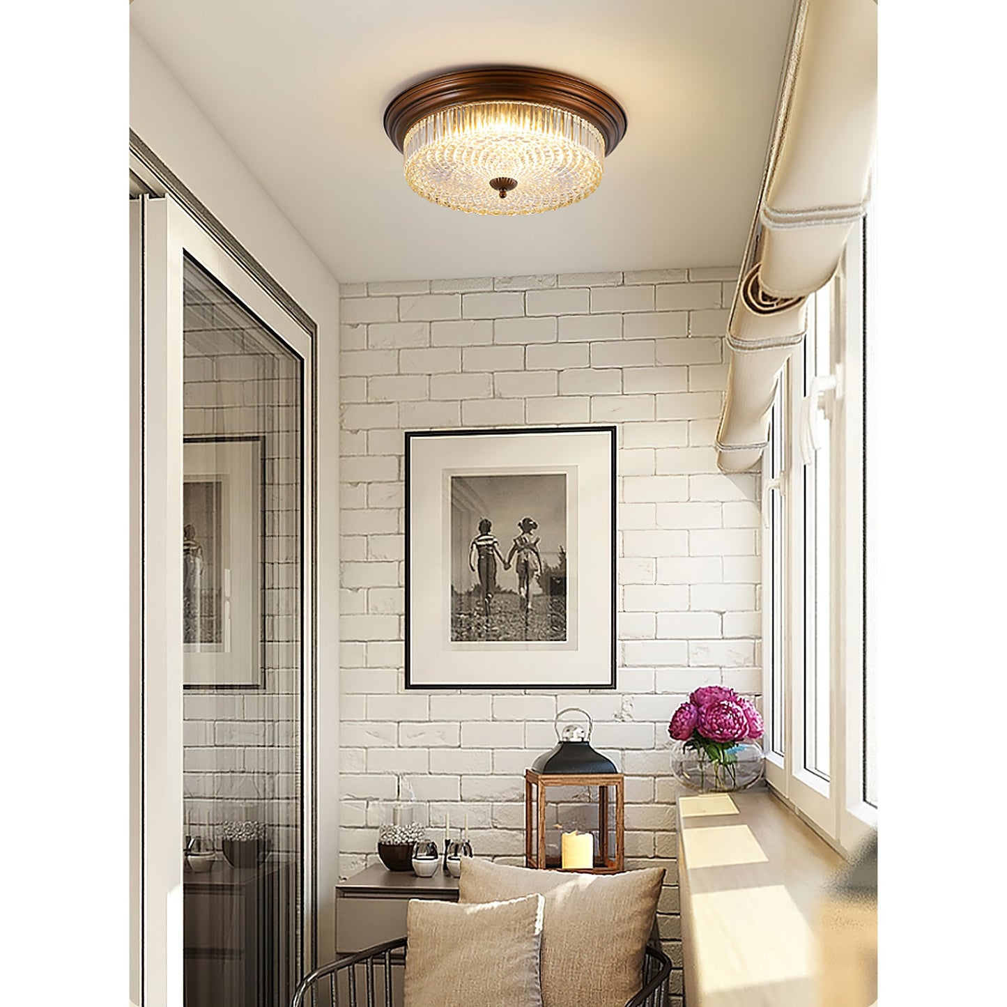 Retro Flush Ceiling Lamp