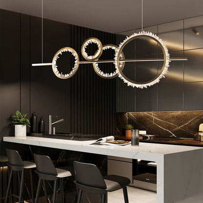 Primary Crystal Cluster Island Chandelier