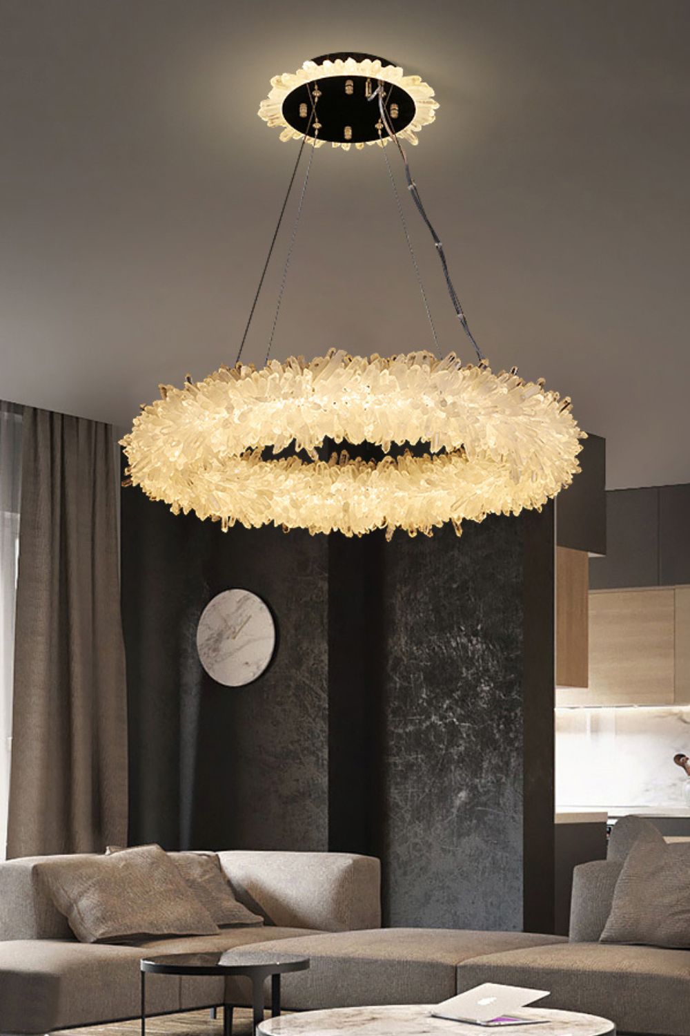 Quartz Crystal Chandelier