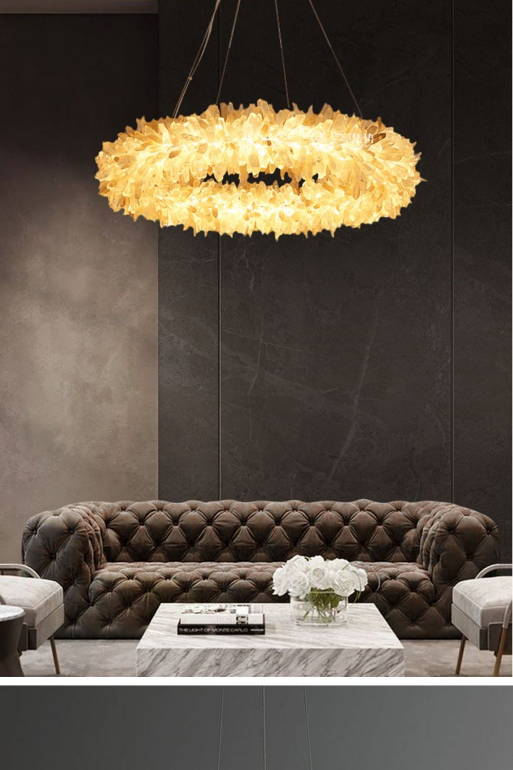 Quartz Crystal Chandelier