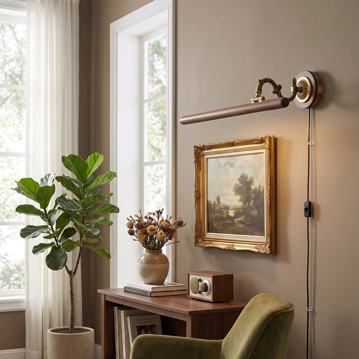 Adjustable Picture Plug-in Wall Sconce