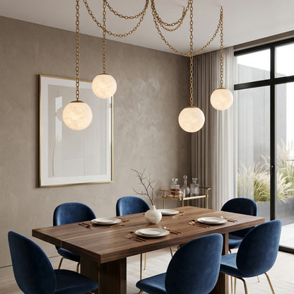 Alabaster Swag Pendant Lamp
