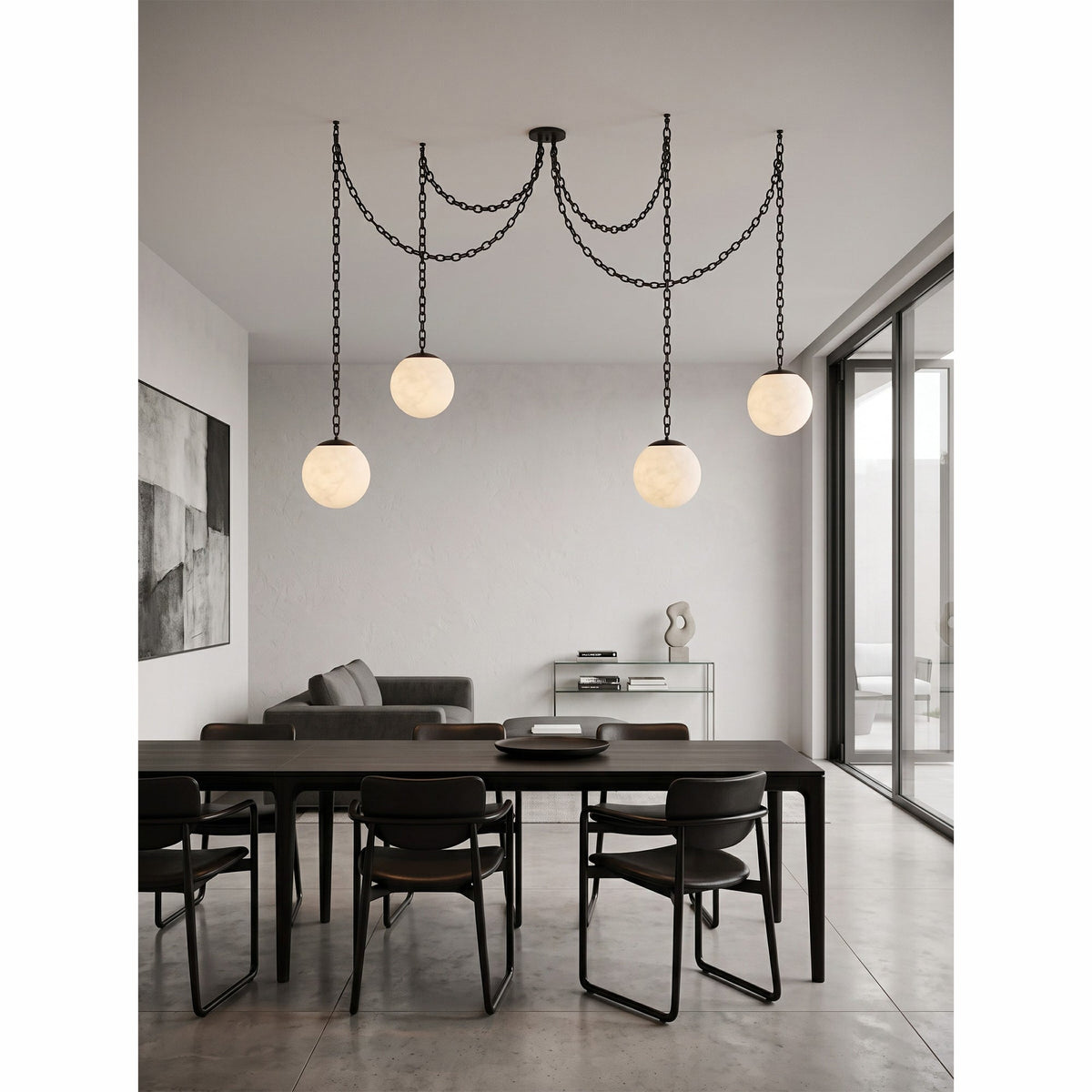 Alabaster Swag Pendant Lamp