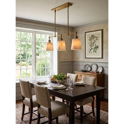 Ames Alabaster Linear Chandelier