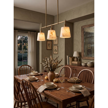 Ames Alabaster Linear Chandelier