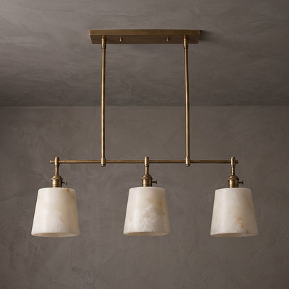 Ames Alabaster Linear Chandelier