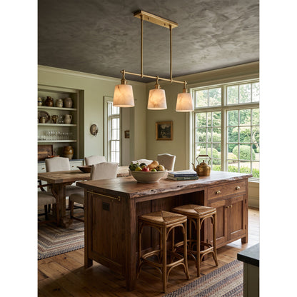 Ames Alabaster Linear Chandelier