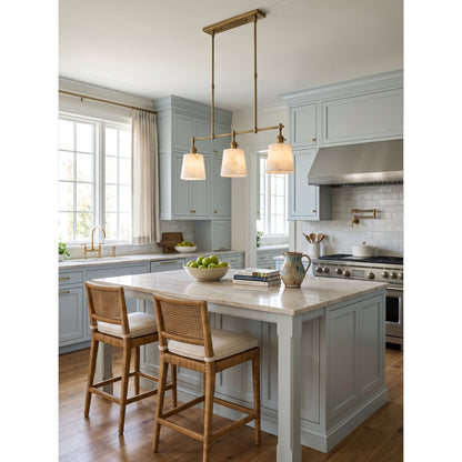 Ames Alabaster Linear Chandelier