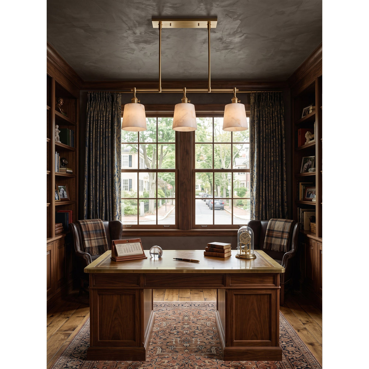 Ames Alabaster Linear Chandelier