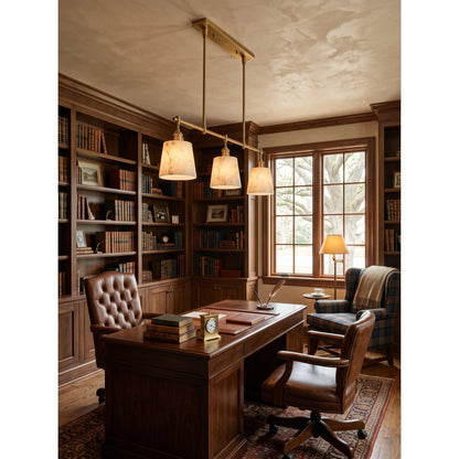 Ames Alabaster Linear Chandelier